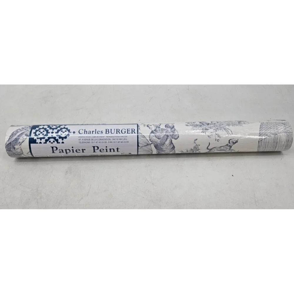 New Charles Burger Wallpaper Blue Toile 21